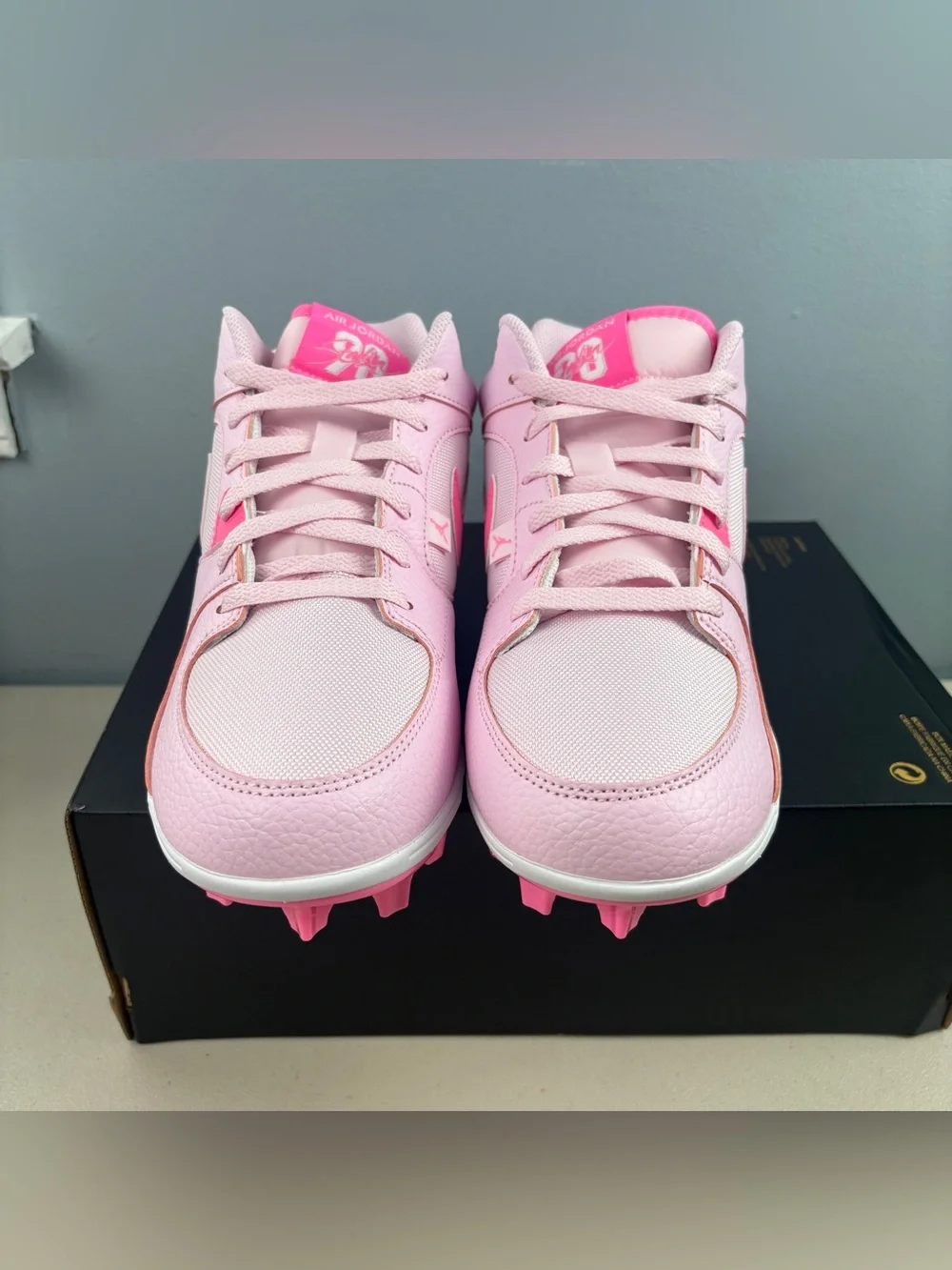 Nike Air Jordan Stadium 90 Football Cleats Pink Foam HQ0210-600 Men’s Size 9.5
